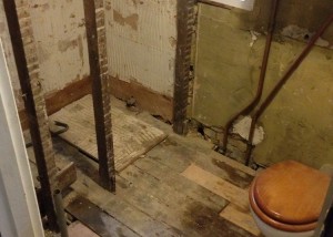 The lower shower room has been removed!