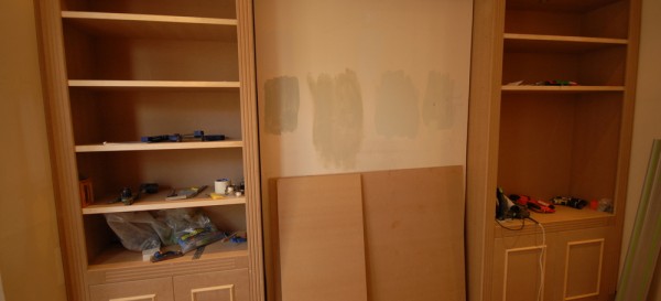 Bespoke MDF cupboards in the living room
