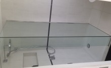 The completed shower room in the loft in Barnes