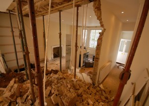 Removing walls for a project in Shepherds Bush