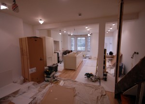 Kitchen being fitted in London