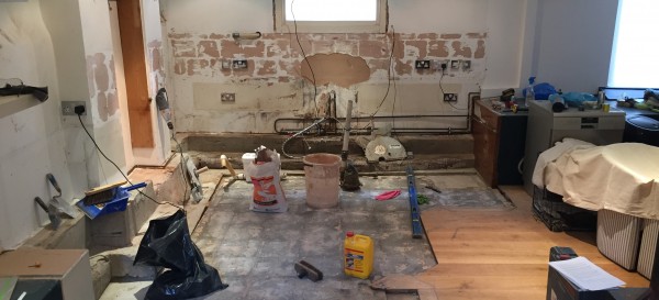 Old kitchen has been removed and disposed of!