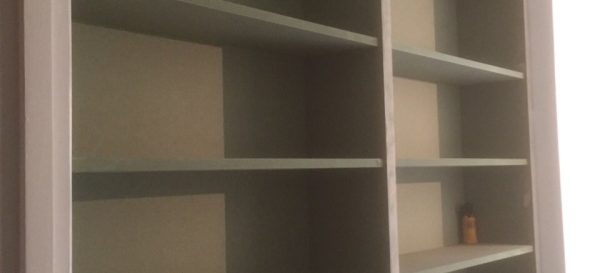 We have made the shelves and will be painting them as well as the entire study shortly...